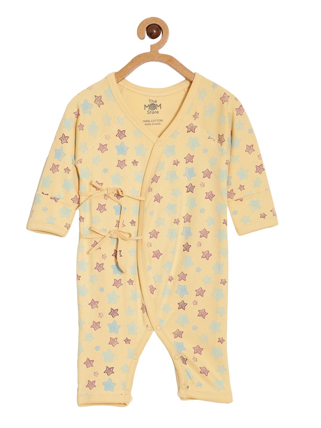 The Mom Store Infants Kids Pack Of 3 Printed Cotton Rompers-image-2