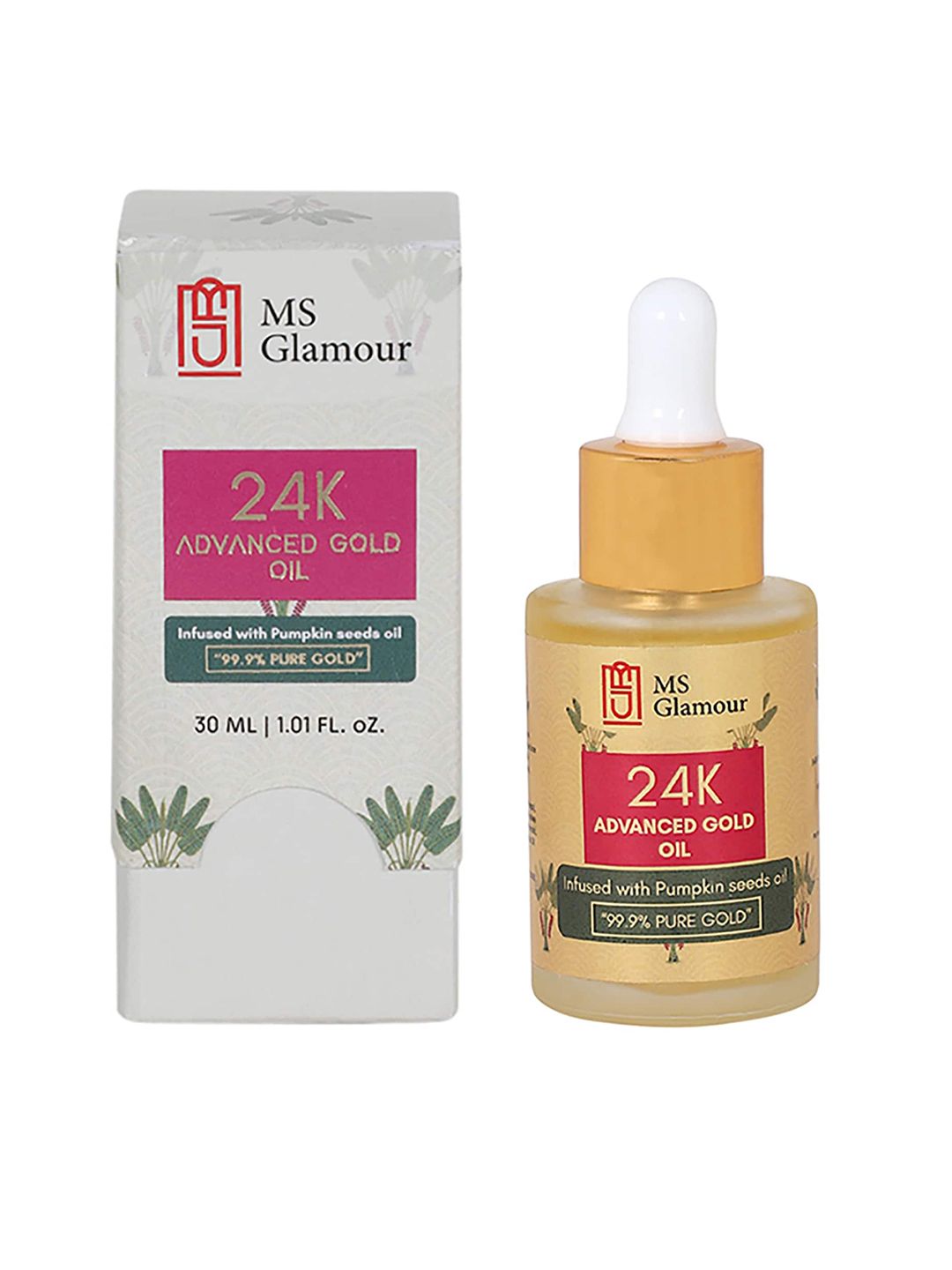 MS Glamour 24k Advanced Gold Oil with Pumpkin Seeds Oil - 30 ml-image-2