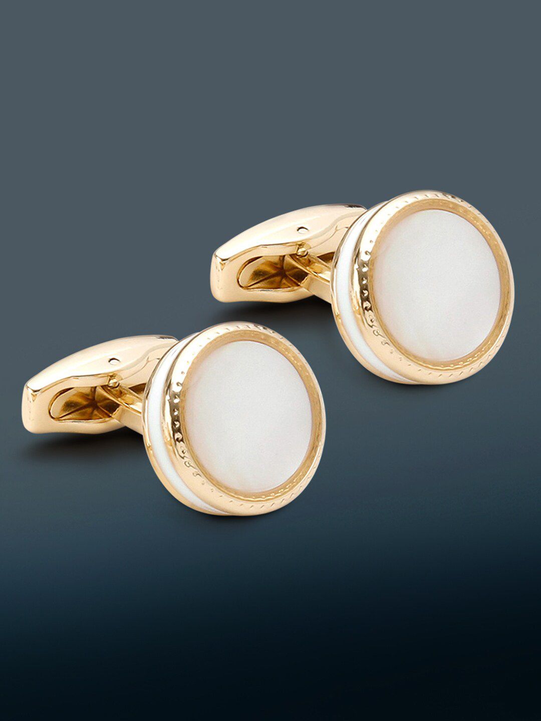 Peora Gold-Plated Round Shaped Cufflink-picture-14
