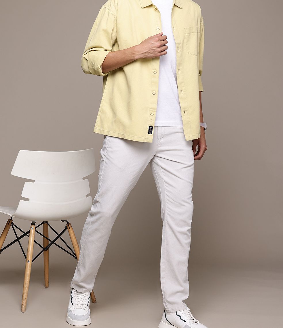Buy The Roadster Lifestyle Co. Pure Cotton Relaxed Fit Shacket ...