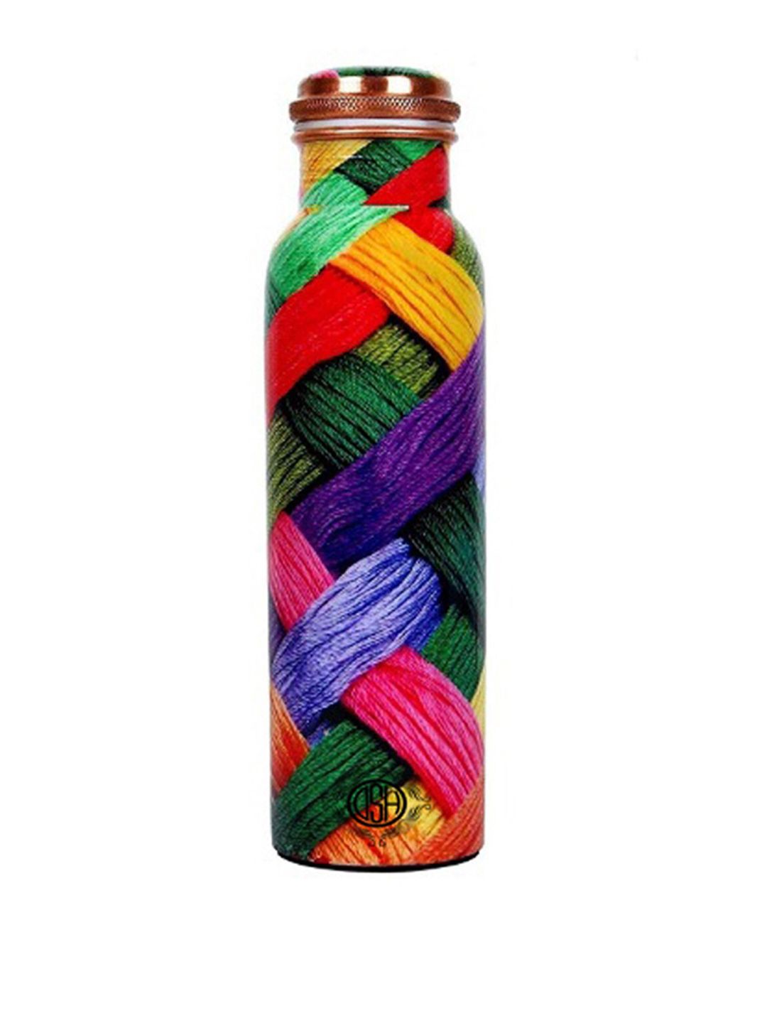 DSH Crafting Your Curiosity Green Printed Copper Water Bottle 900 ml