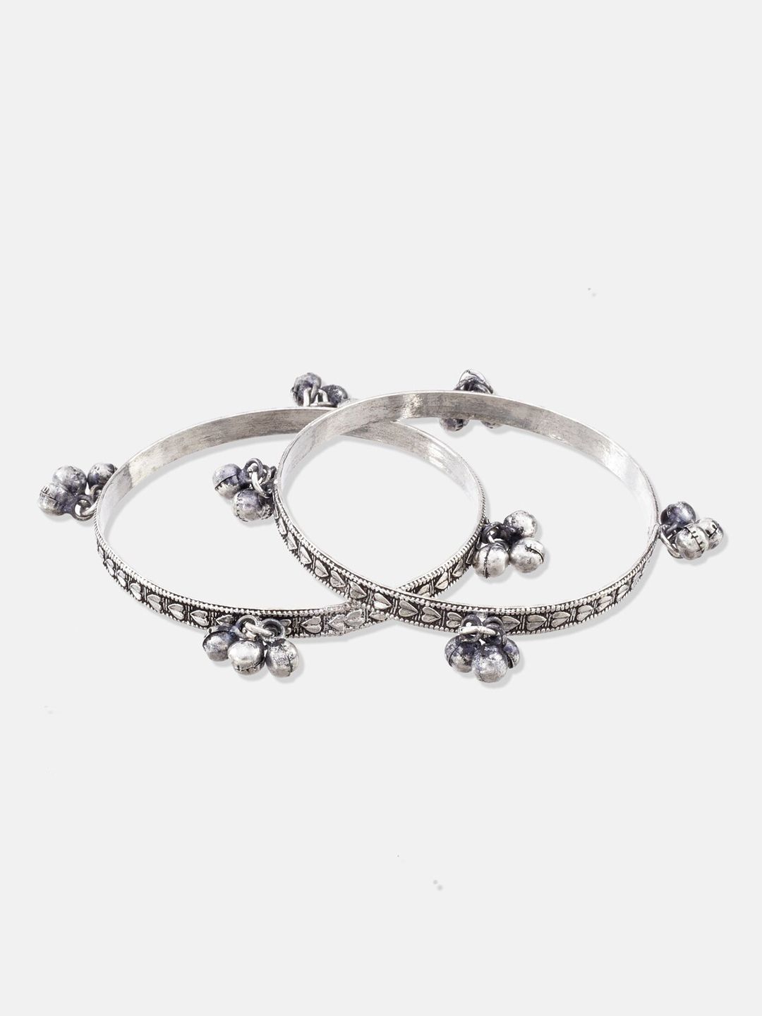ATIBELLE Set of 3 German Silver Plated & Stone Studded Jewellery Set
