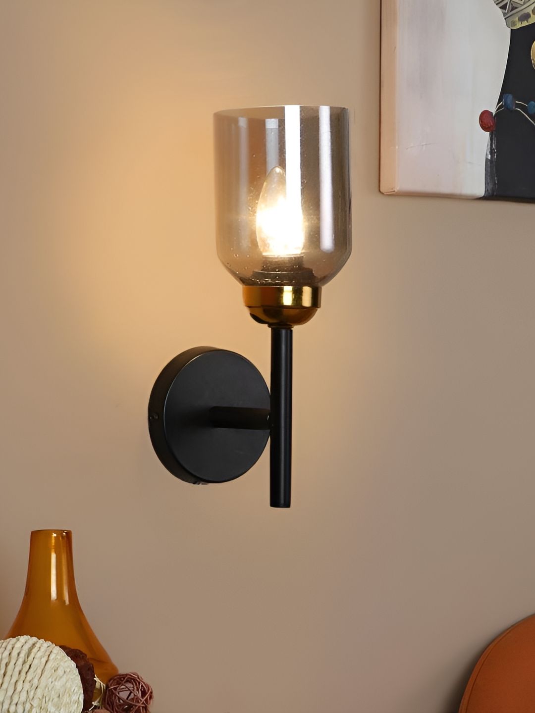 ELIANTE Black Iron Contemporary Cylinder Shaped Wall Lamp-picture-24