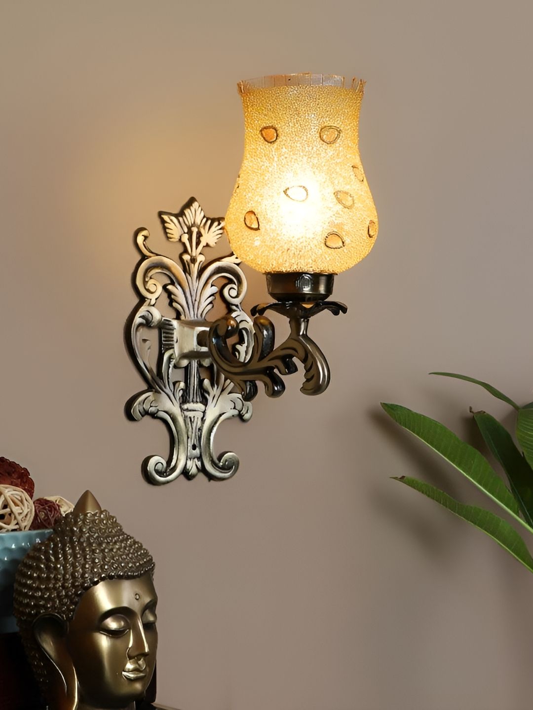 ELIANTE Gold-Toned Aluminium Contemporary Abstract Shaped Wall Lamp-picture-14