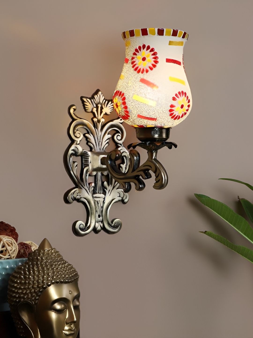 ELIANTE Gold-Toned Aluminium Contemporary Bell Shaped Wall Lamp-image-43