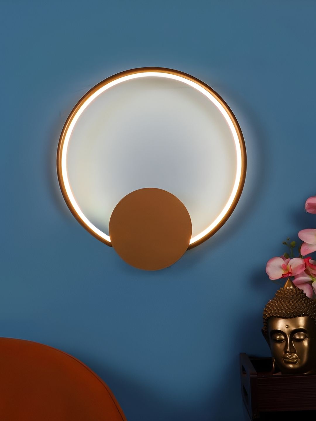 ELIANTE Gold Toned Iron Contemporary Spherical Shaped Wall Lamp-picture-47