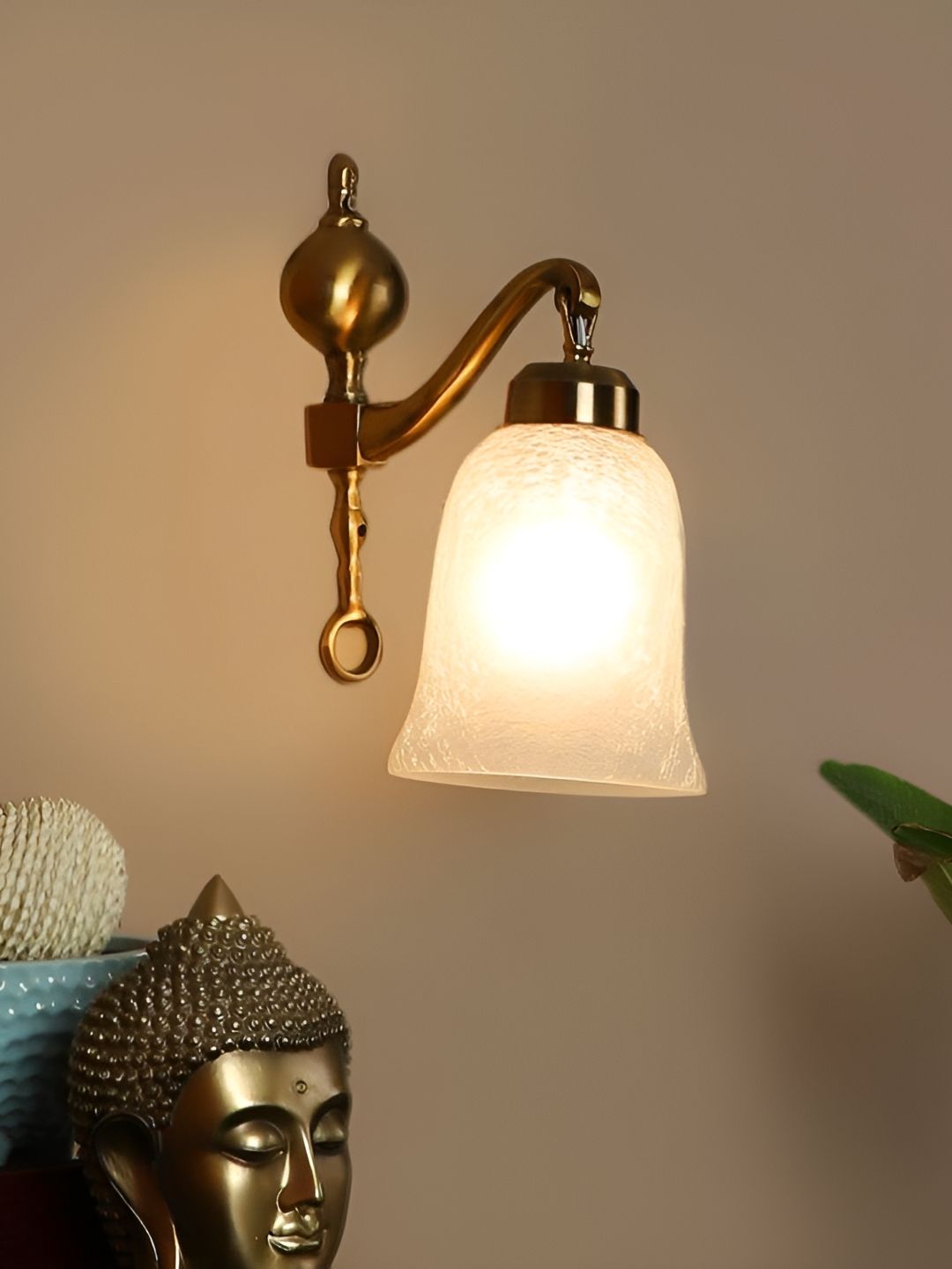 ELIANTE Gold-Toned Aluminium Contemporary Bell Shaped Wall Lamp-picture-24