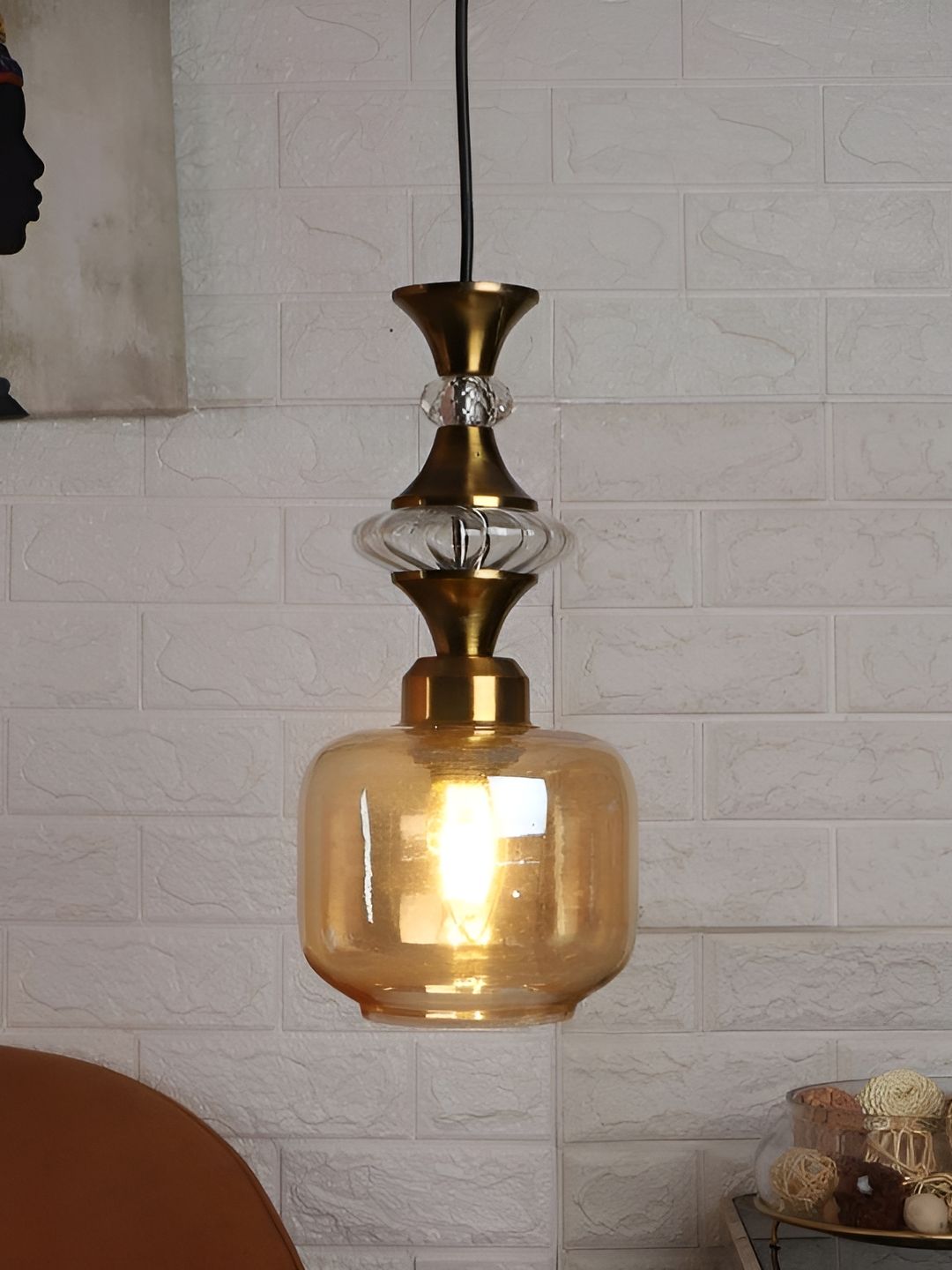 ELIANTE Gold Toned Solid Iron Contemporary Ceiling Lamp-picture-30