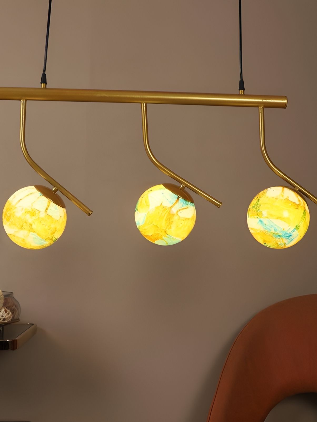 ELIANTE Gold-Toned Iron Contemporary Ceiling Lamp-picture-18