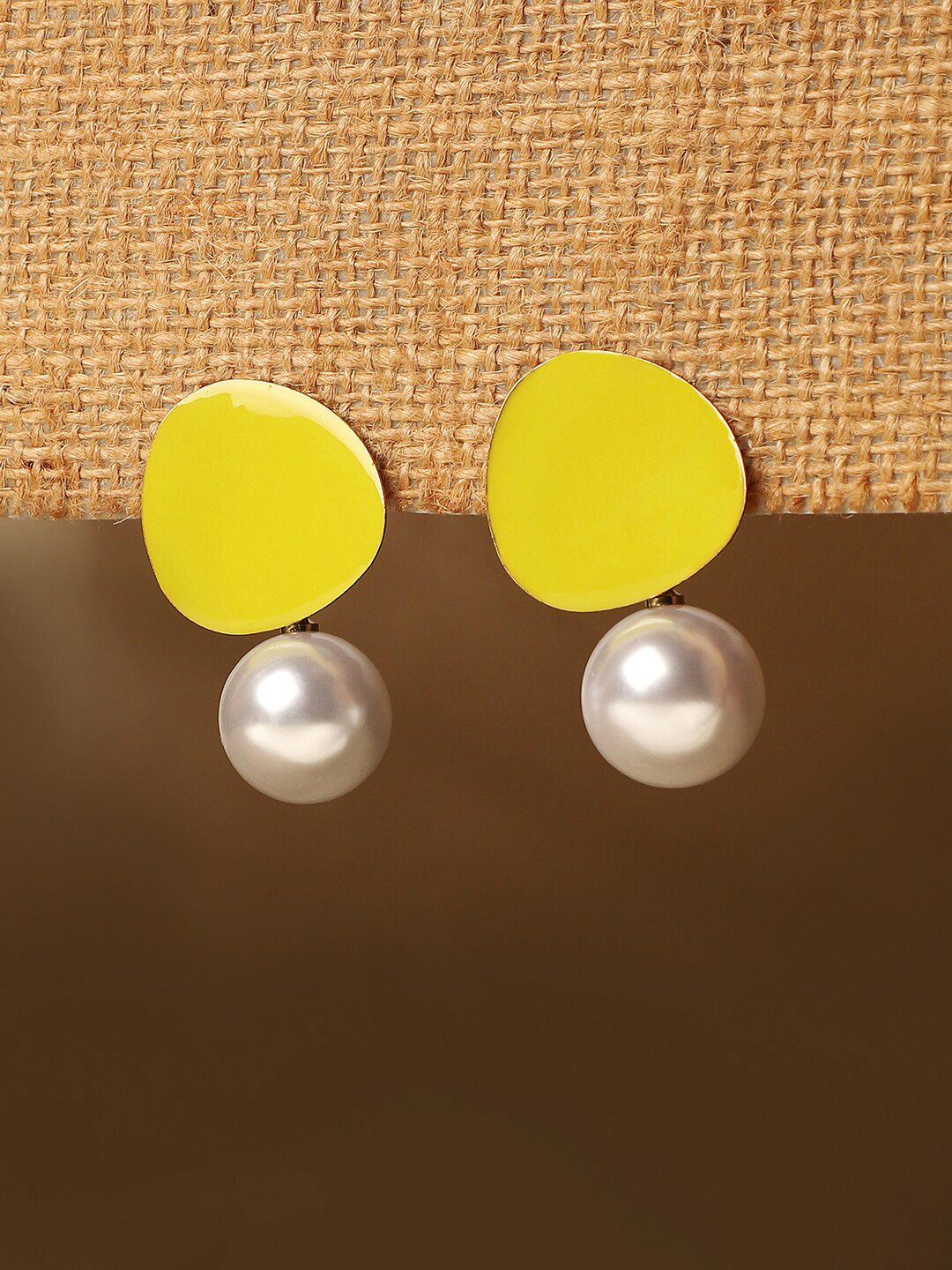 SOHI Gold-Plated Pearls Drop Earrings-image-40