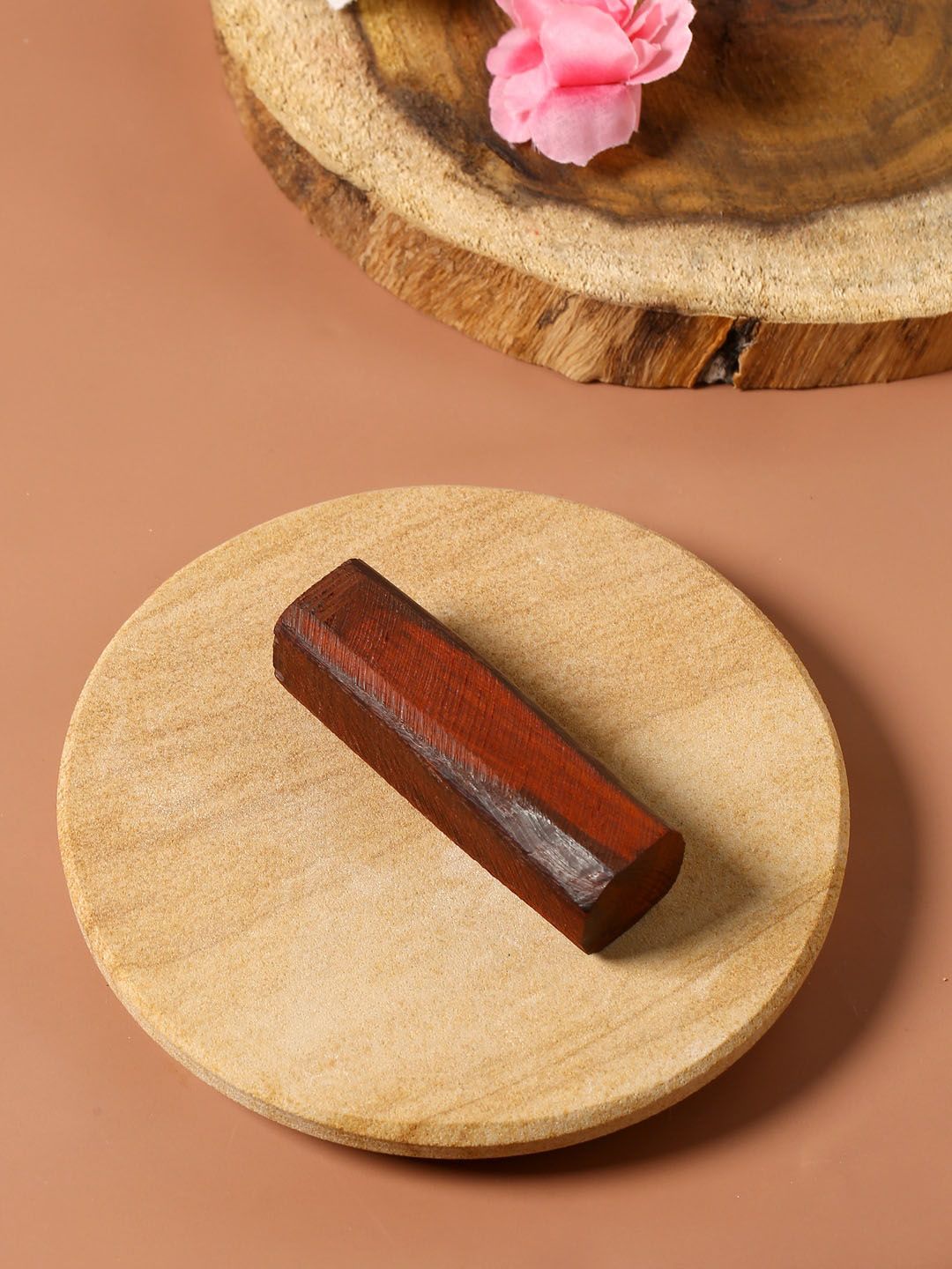 RDK Chandan Pata Original Sandalwood Stick with Rubbing Stone - Red-image-7