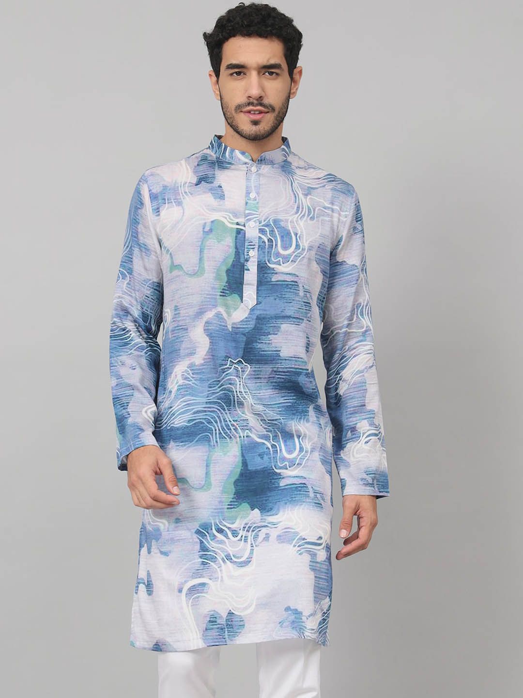HILO DESIGN Abstract Printed Kurta-picture-16