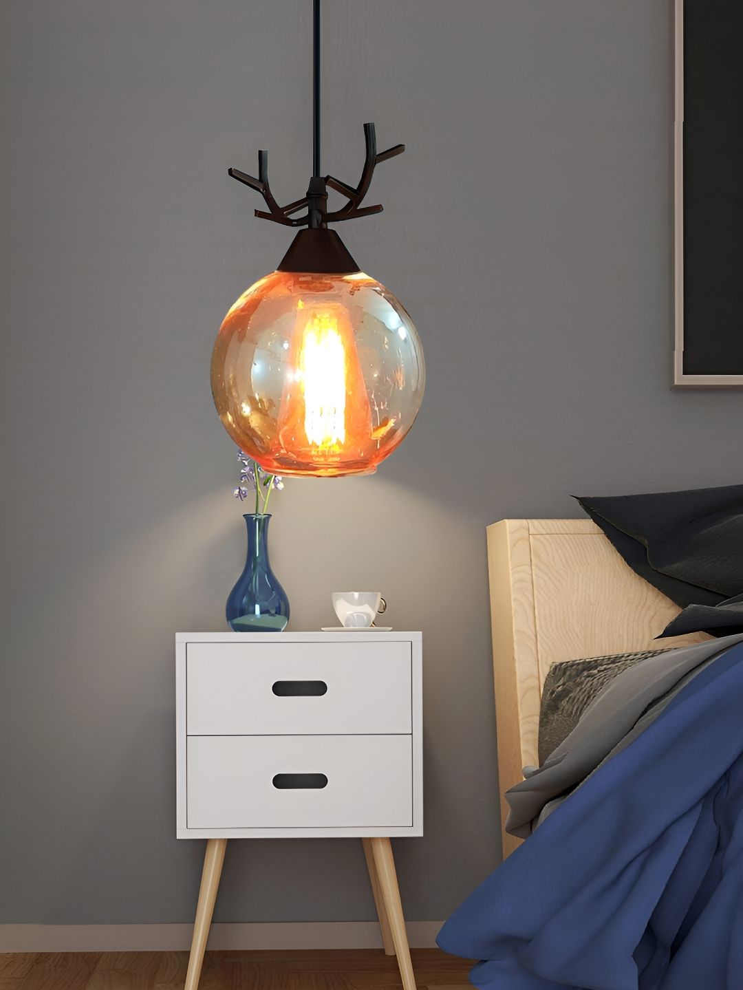 Lyse Decor Gold-Toned Ceiling Lamp-image-46