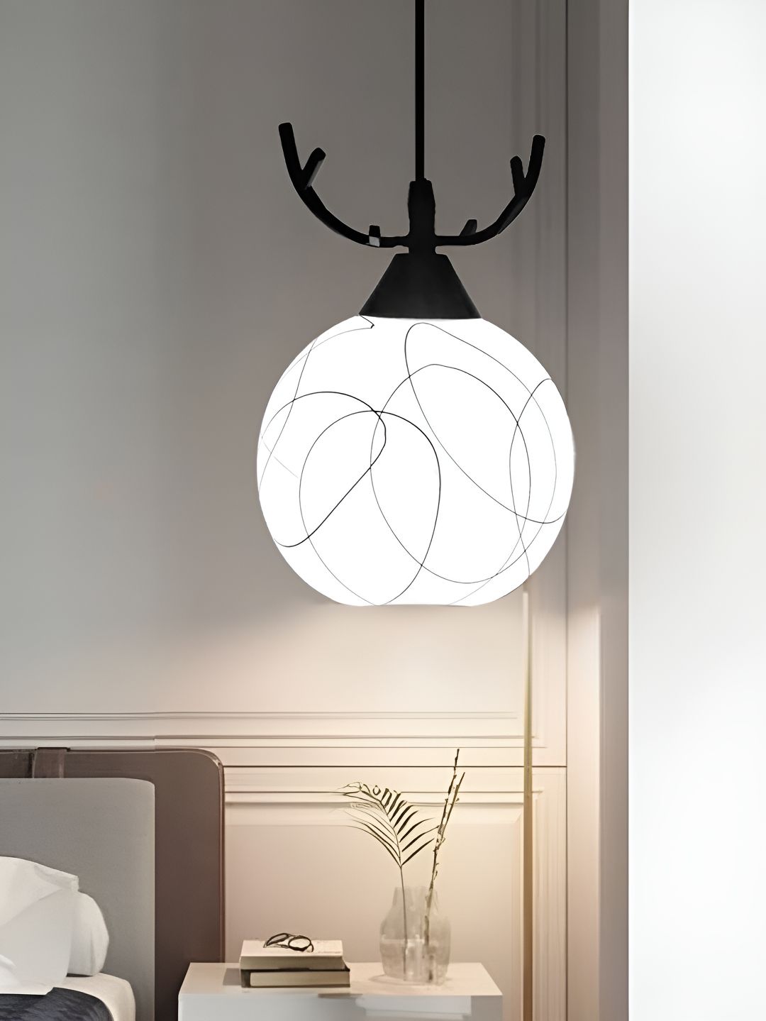 Lyse Decor White Hanging Spherical Ceiling Lamp-picture-12
