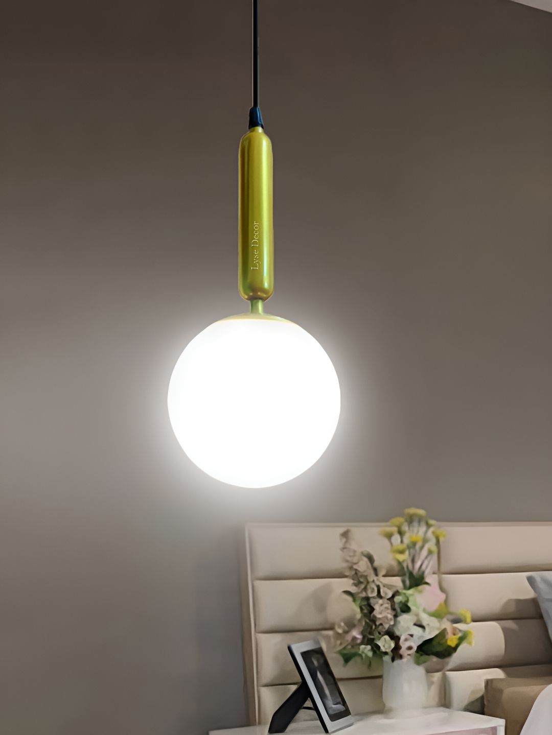 Lyse Decor Gold-Toned & White Spherical Pendant Ceiling Lamp-image-33