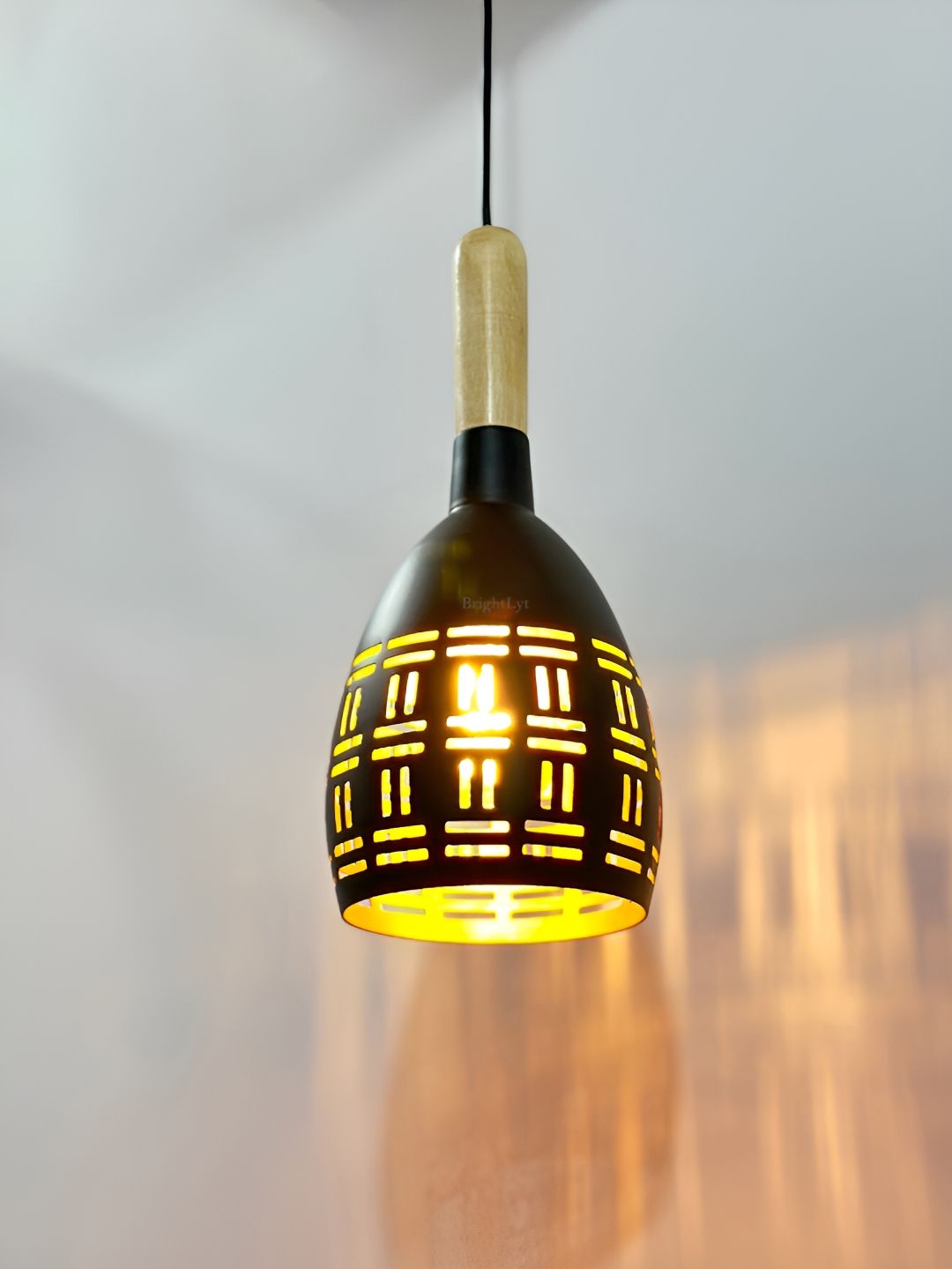 BrightLyt Black Textured Aluminium Ceiling Lamp