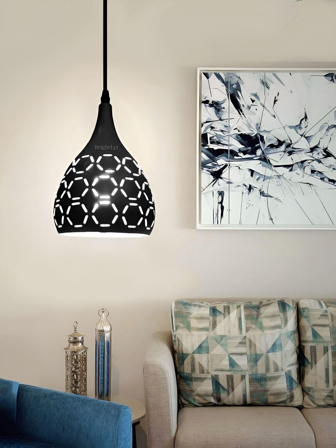 BrightLyt Black Textured Aluminium Ceiling Lamp-picture-17