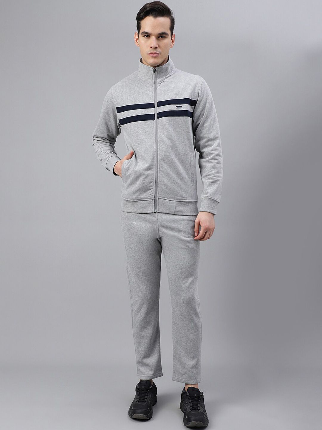 FCK GOLD Mock Collar Jacket With Track Pants-picture-11
