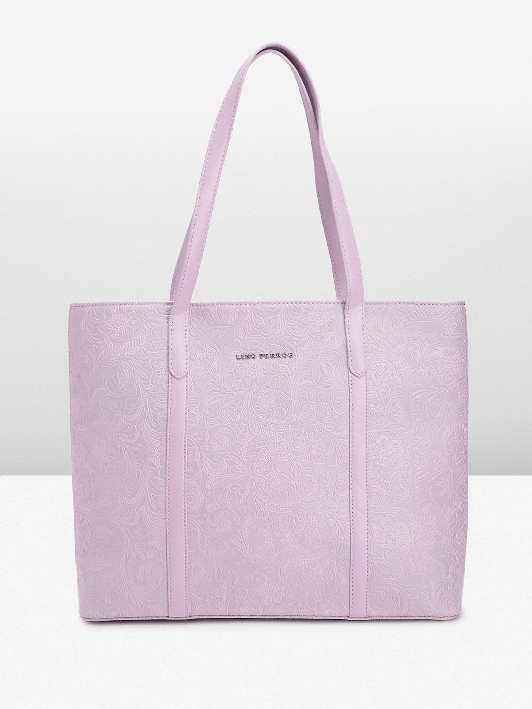 Lino Perros Floral Textured Structured Shoulder Bag with Laptop Compartment-picture-23