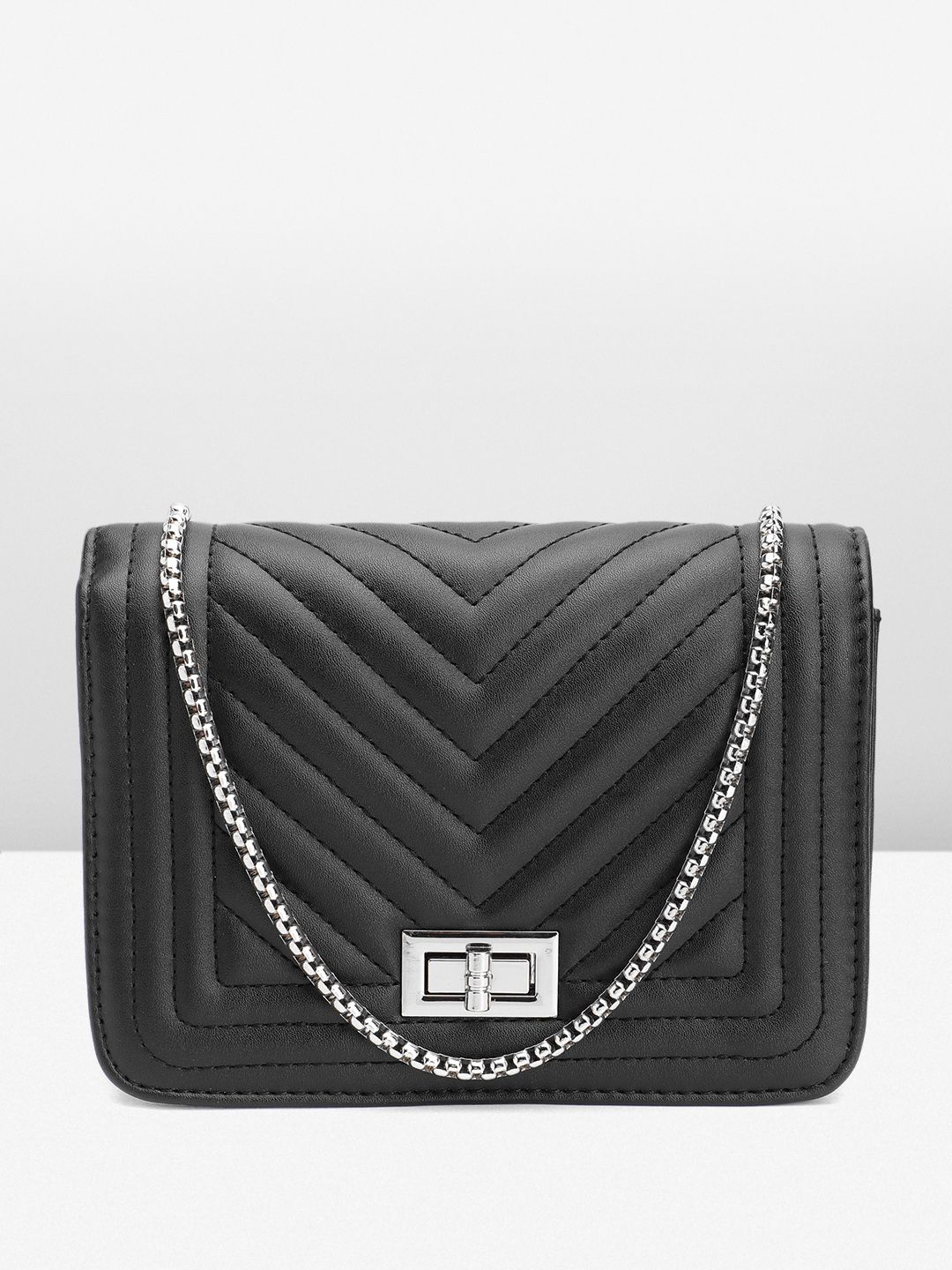 Lino Perros Geometric Textured Structured Sling Bag with Quilted Detail-picture-18
