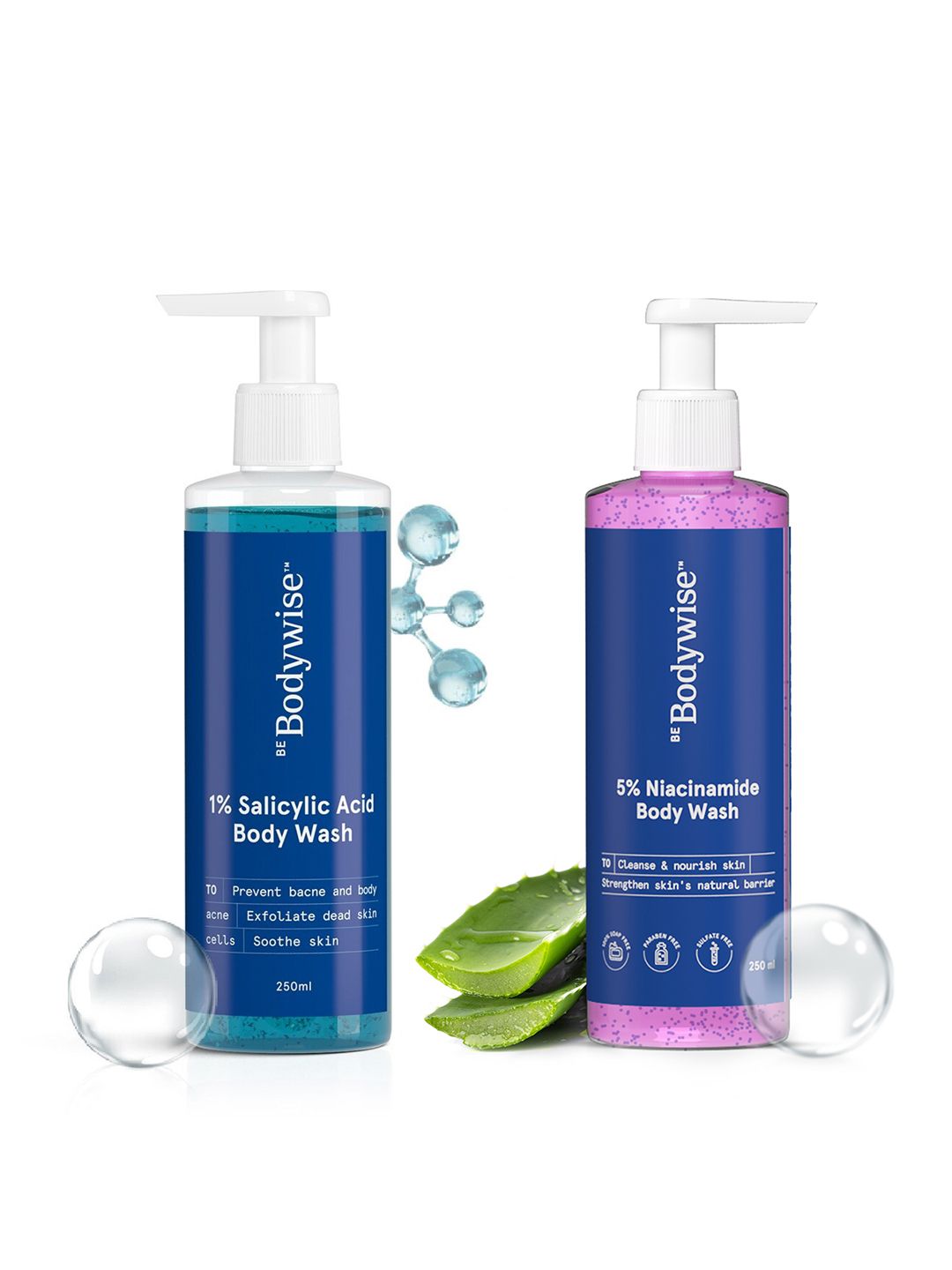 Be Bodywise Set of 2 Body Wash - 1% Salicylic Acid + 5% Niacinamide - 250ml Each-image-34