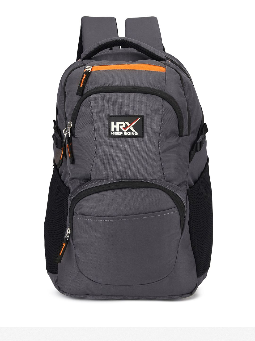 hrx by hrithik roshan x fwd HRX by Hrithik Roshan Unisex Grey & Black Lightweight Water Resistance Backpack-picture-27