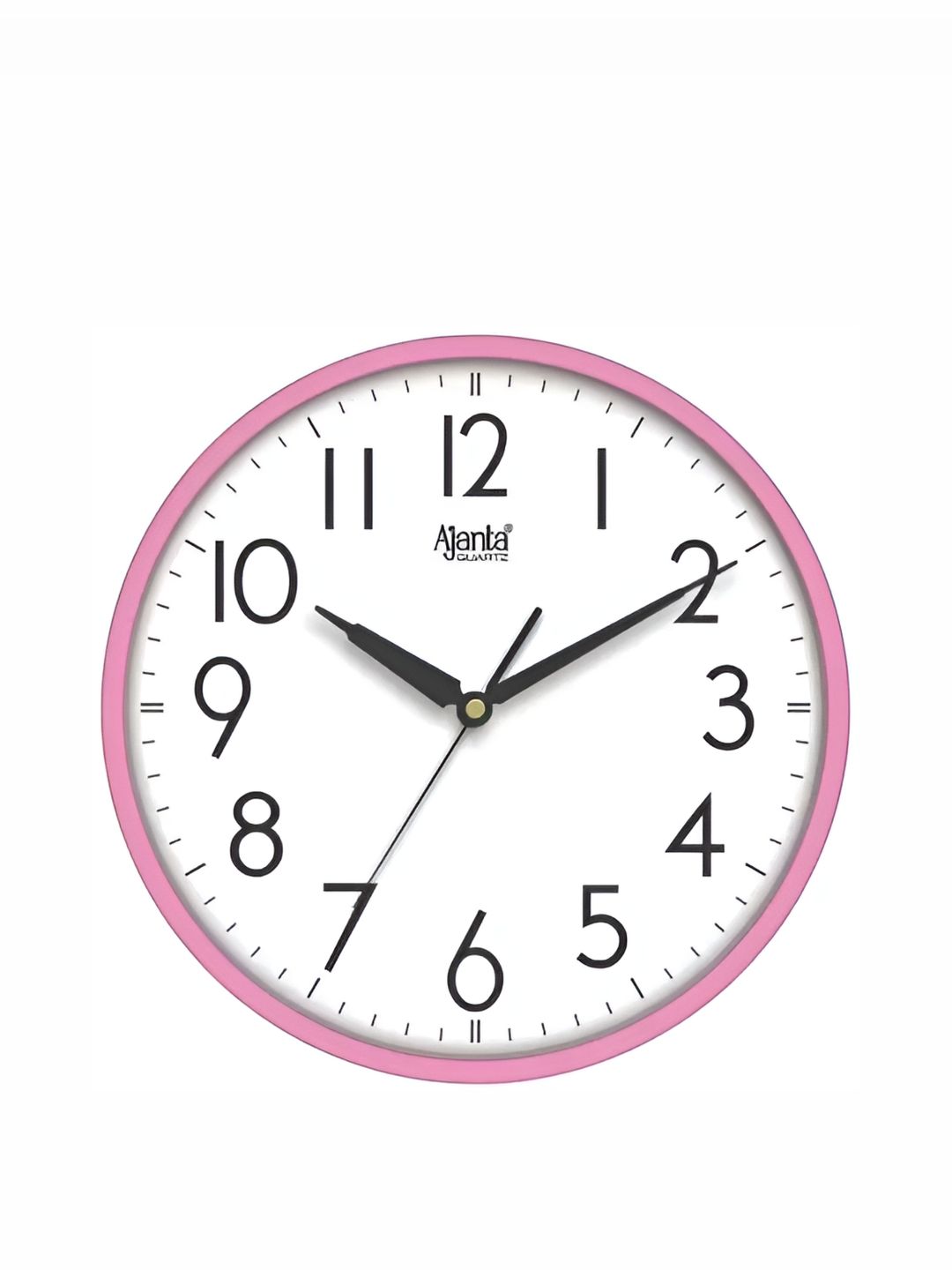 Ajanta Pink & White Round Shaped Analogue Wall Clock-image-36