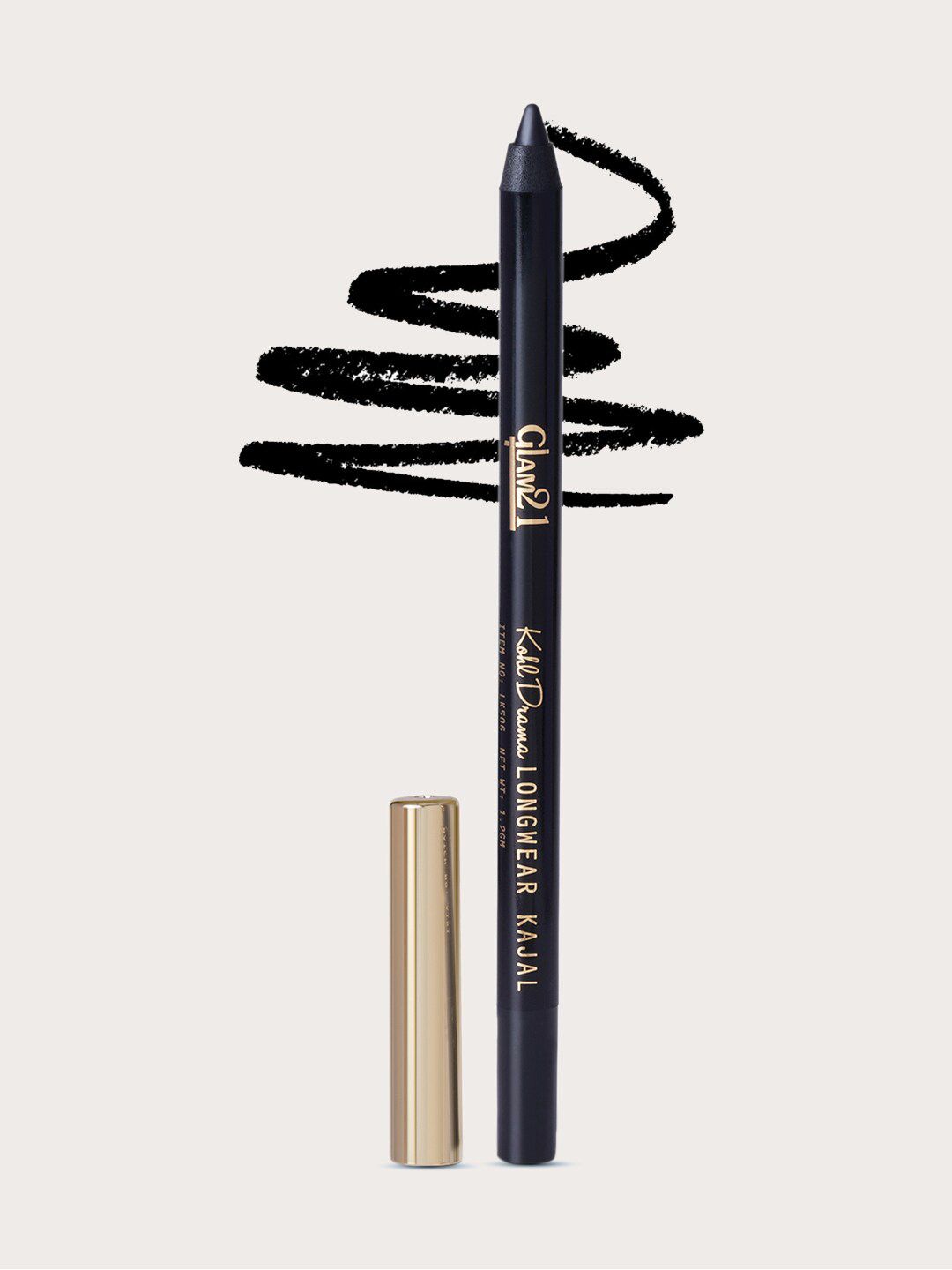 GLAM21 Kohl Drama Long Wear Kajal with Sharpener - Black 01-image-5