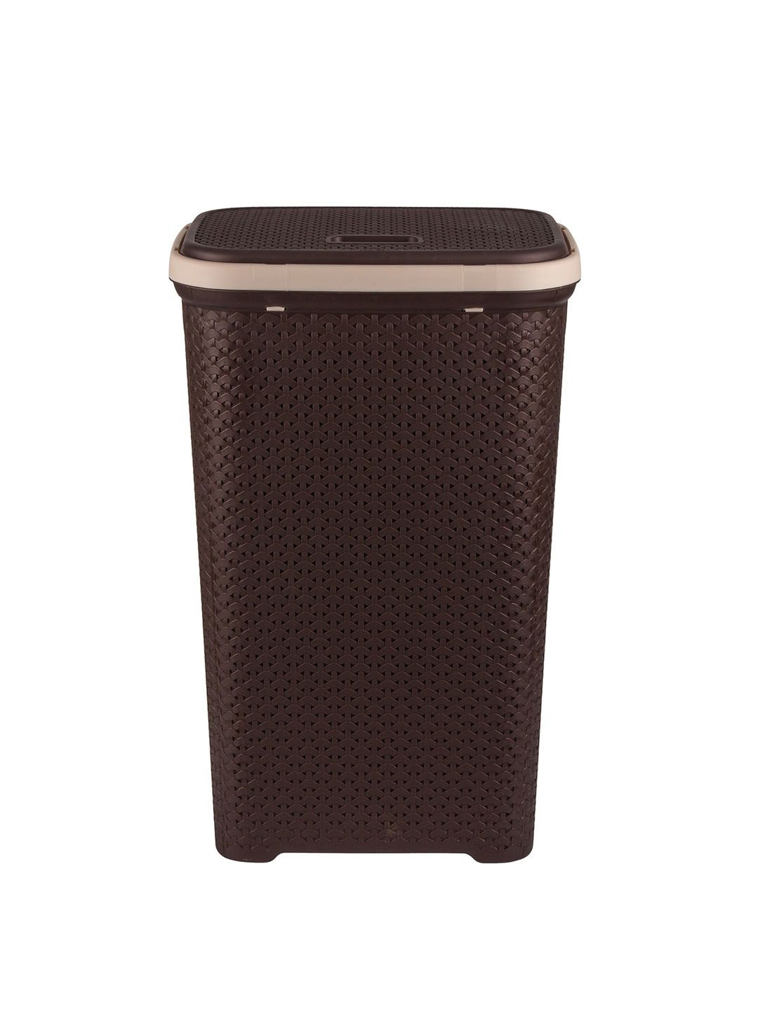 Kuber Industries Brown Woven Design Laundry Basket-image-42