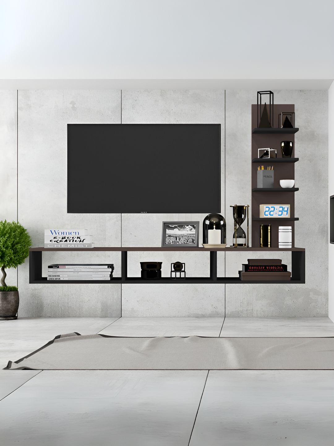 Furnifry Churu Black Wooden TV Entertainment unit-picture-47