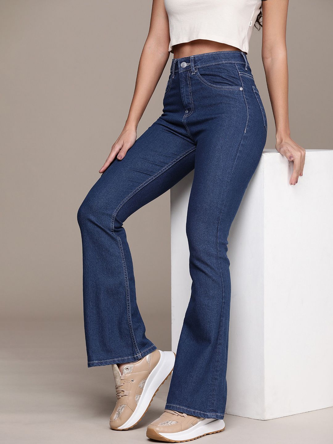 The Roadster Life Co. Women Bootcut High-Rise Stretchable Jeans-picture-15
