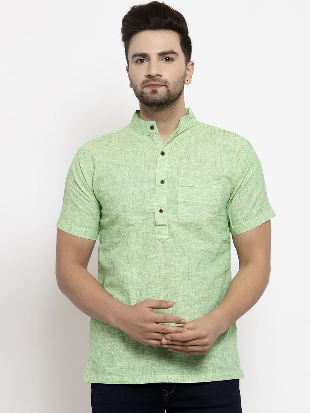 Sayesha Band Collar Cotton Straight Kurta-picture-30