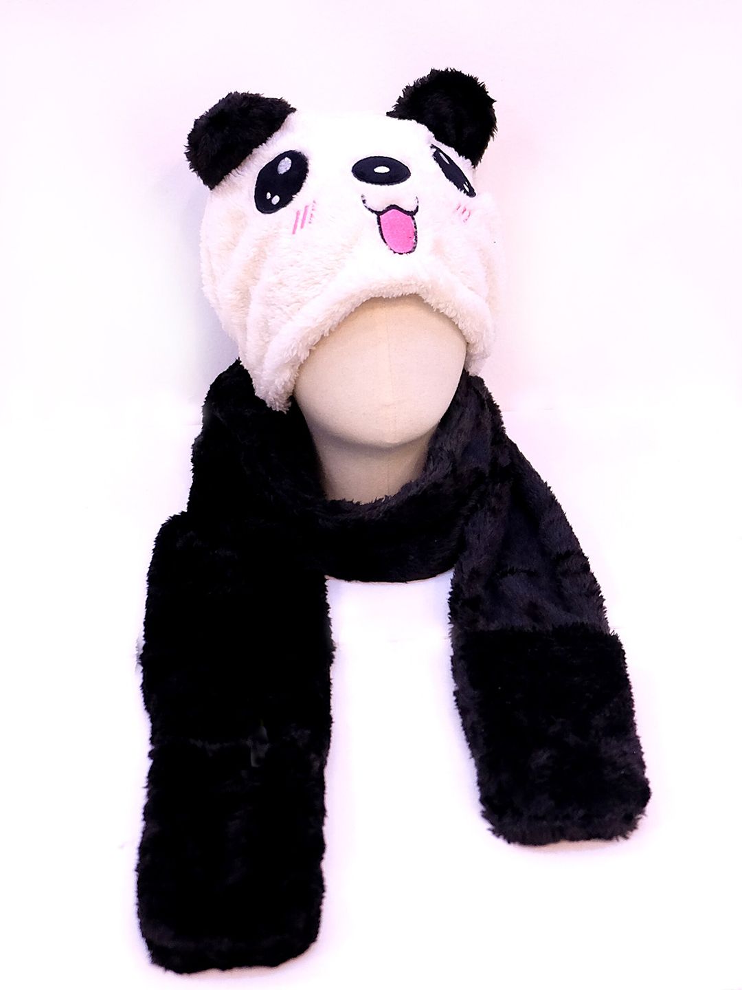 TIPY TIPY TAP Kids Self Design Beanie Fleece Cap With Mufler-image-22