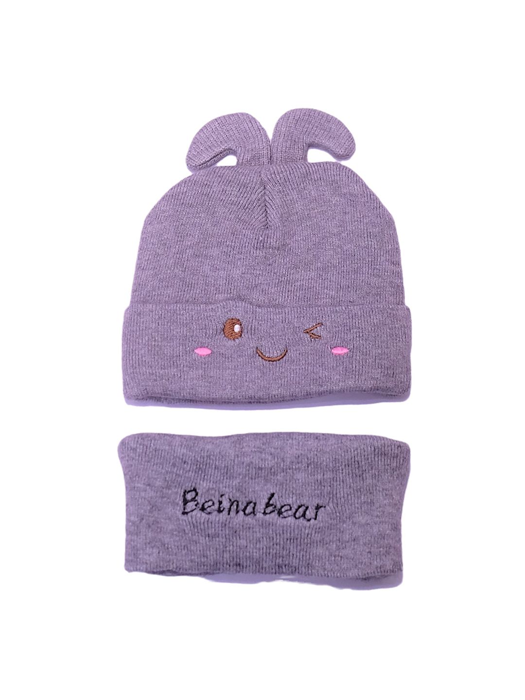 TIPY TIPY TAP Kids Self Design Woollen Beanie With Neck Warmer-image-19