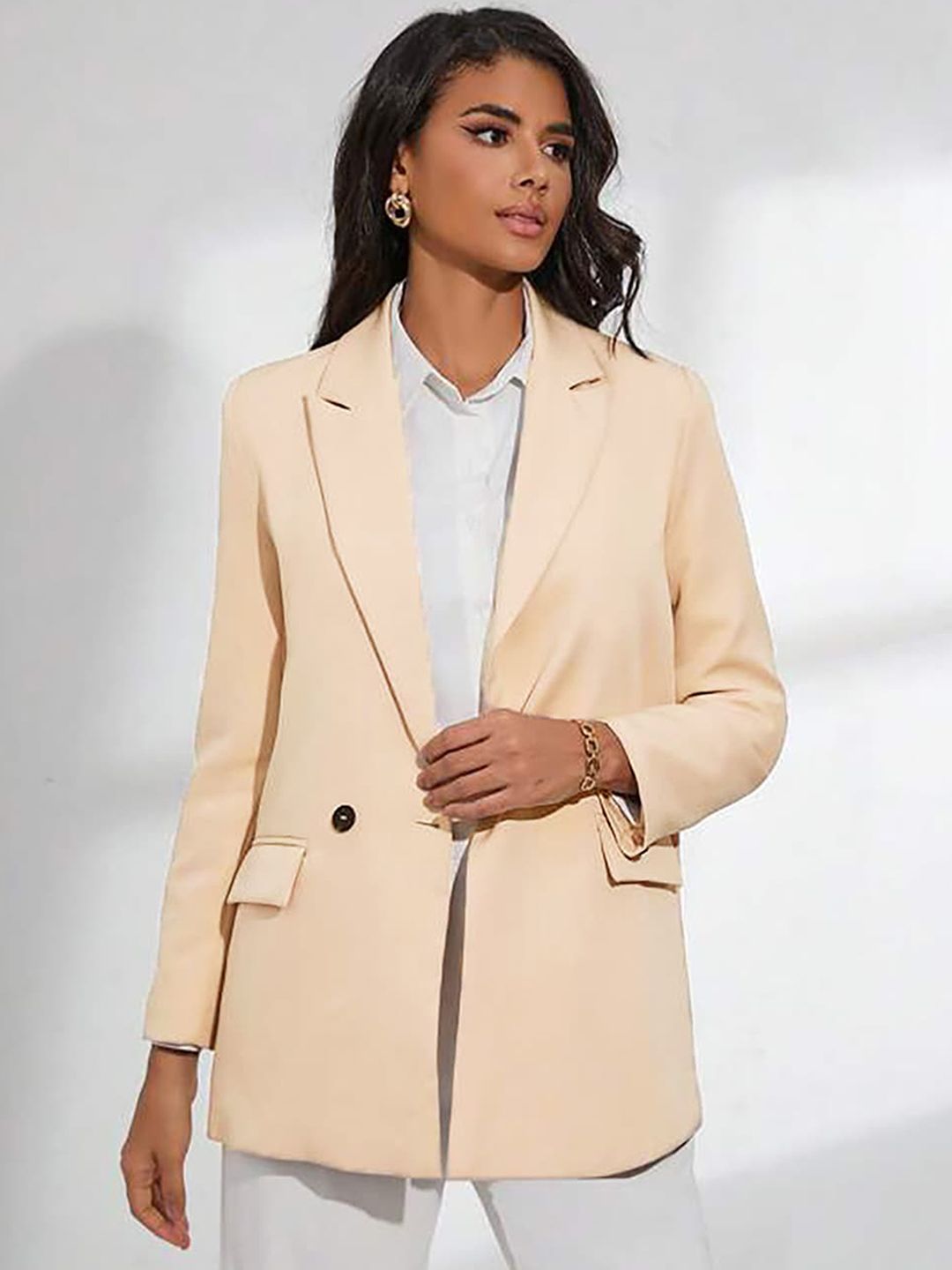 Kotty Double-Breasted Casual Blazer-picture-32