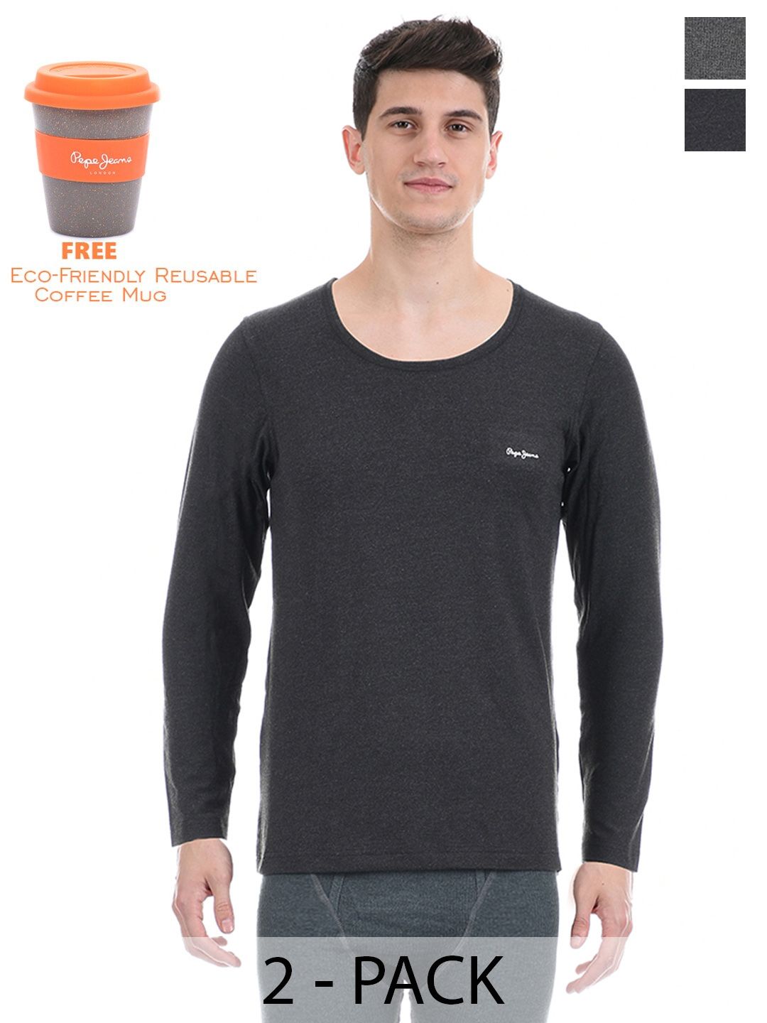 Pepe Jeans Pack Of 2 Long Sleeves Acrylic Thermal Tops-picture-11
