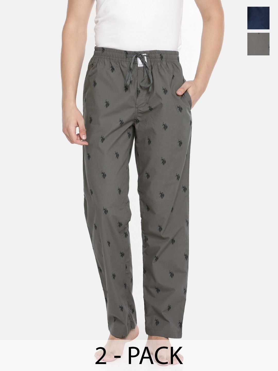 U.S. Polo Assn. Pack Of 2 Pure Cotton Lounge Pants-picture-42