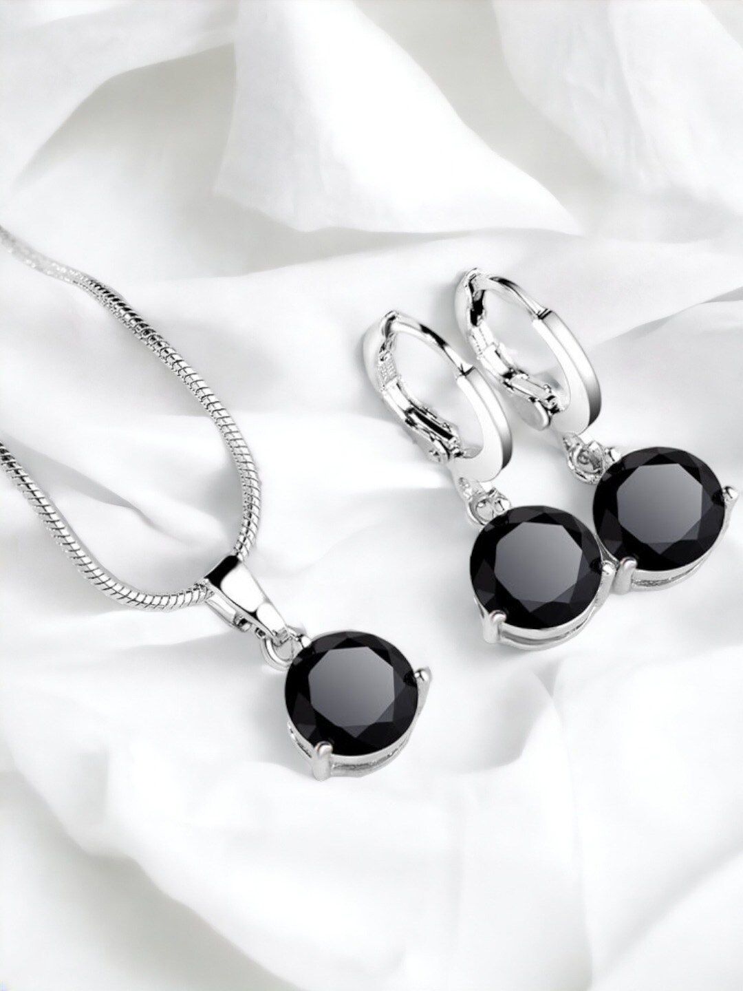 Designs & You Silver-Plated CZ-Studded Jewellery Set-picture-31