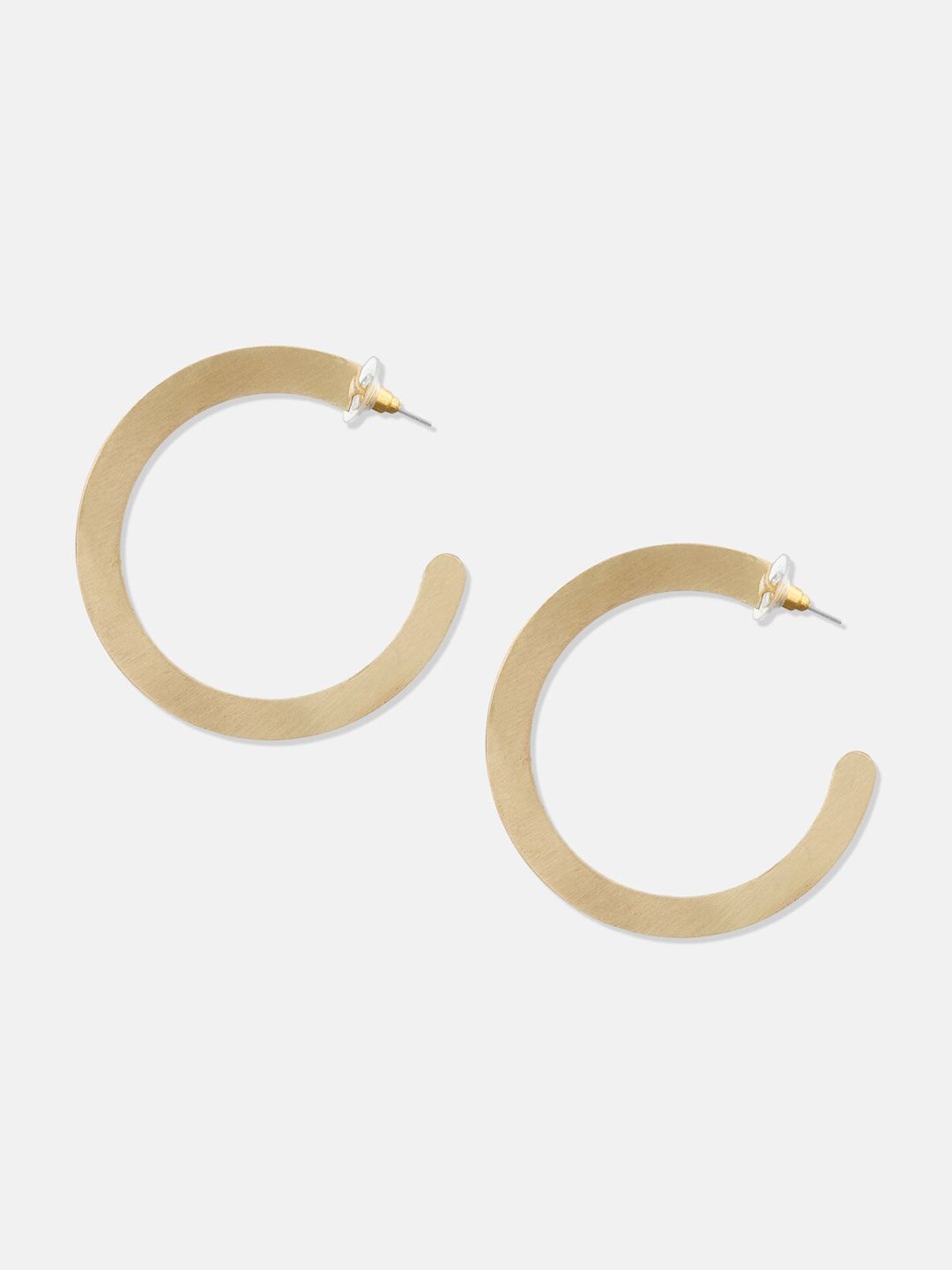 ATIBELLE Set Of 2 Gold-Plated Brass Half Hoop Earrings