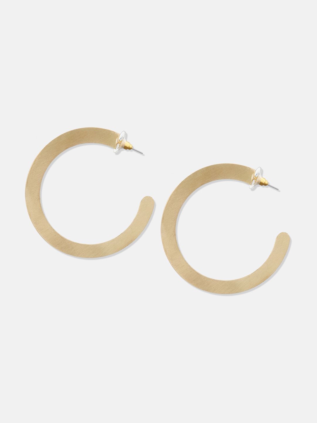 ATIBELLE Set Of 2 Gold-Plated Leaf & Circular Shaped Adjustable Bracelet With Earrings