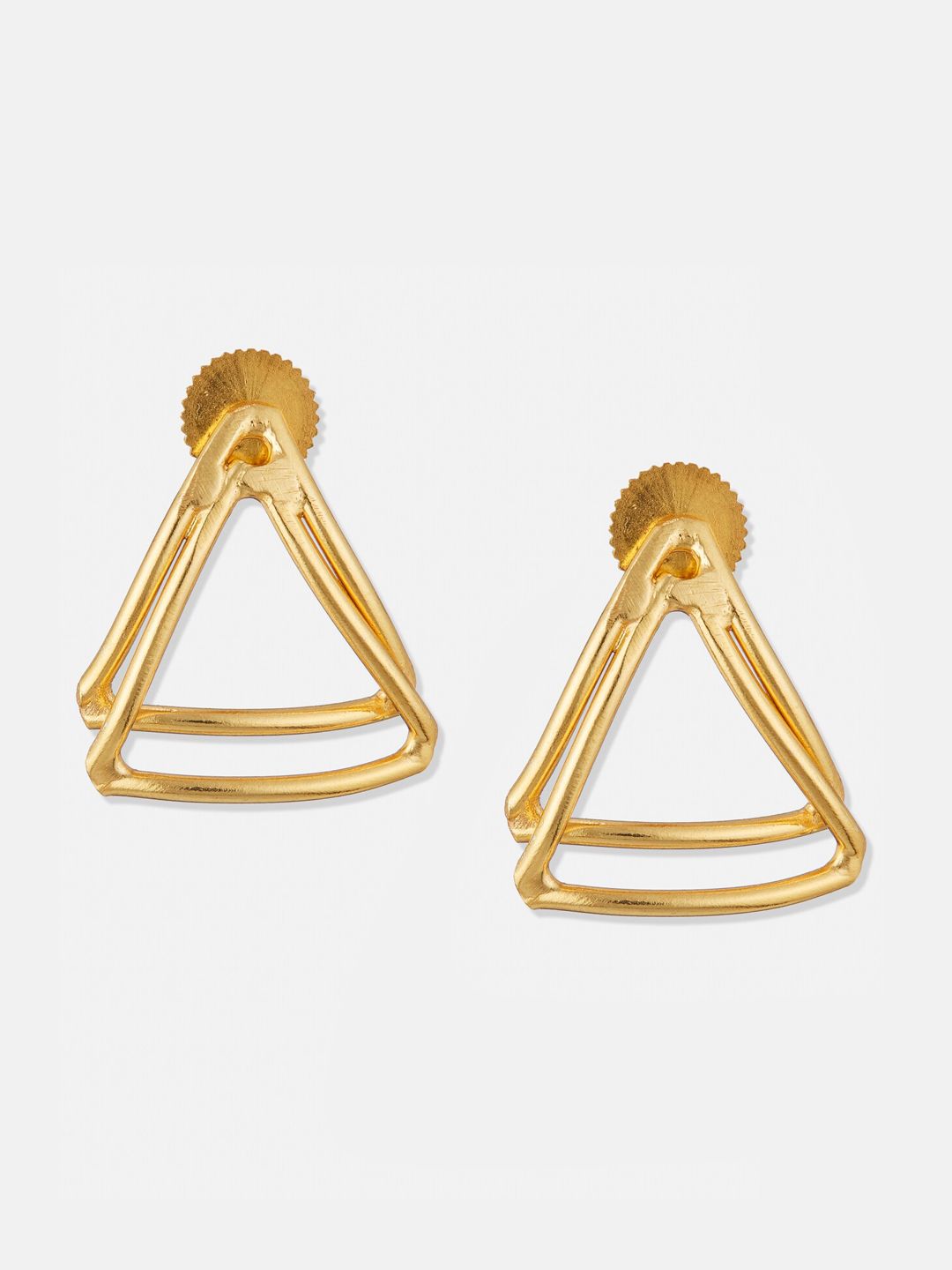 ATIBELLE Gold-Plated Leaf-Triangle Shaped Jewellery Set