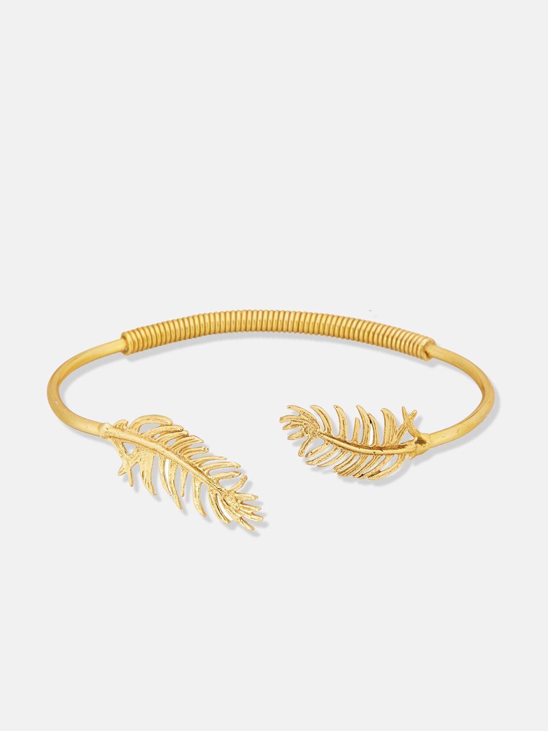 ATIBELLE Gold-Plated Leaf-Triangle Shaped Jewellery Set