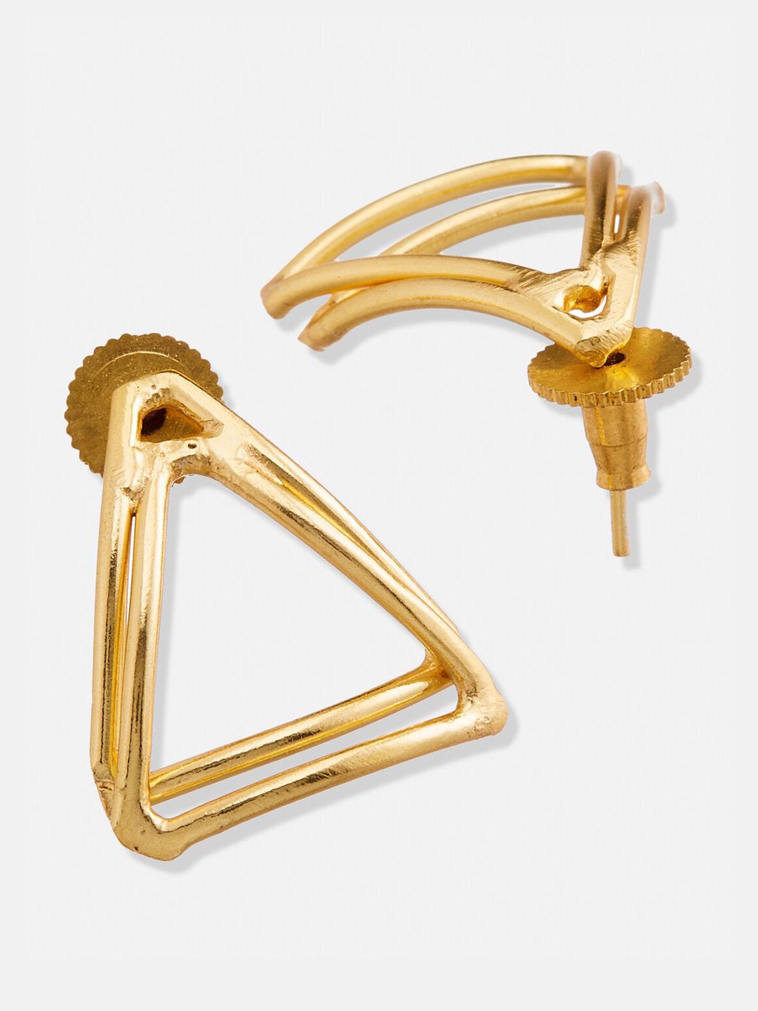 ATIBELLE Gold-Plated Leaf-Triangle Shaped Jewellery Set
