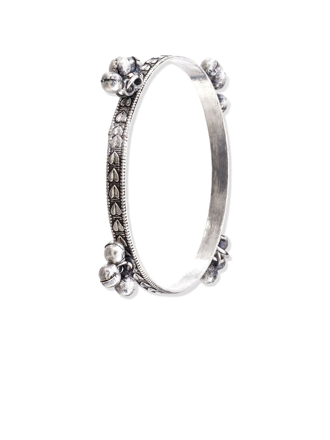 ATIBELLE Silver-Plated Stone Studded & Beaded Jewellery Set