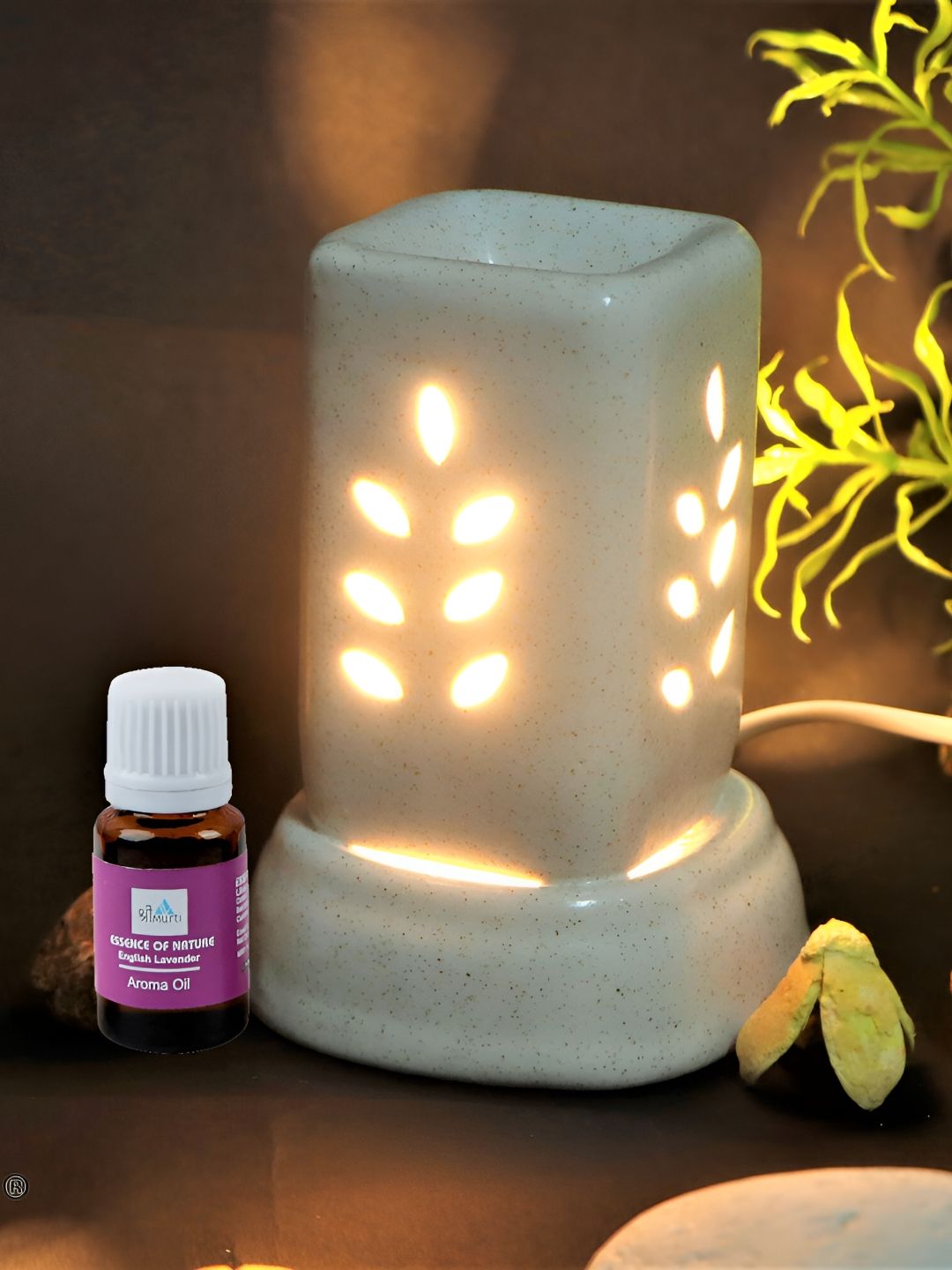 Shree Murti White Ceramic Aroma Oil Diffuser 10 ml-image-10