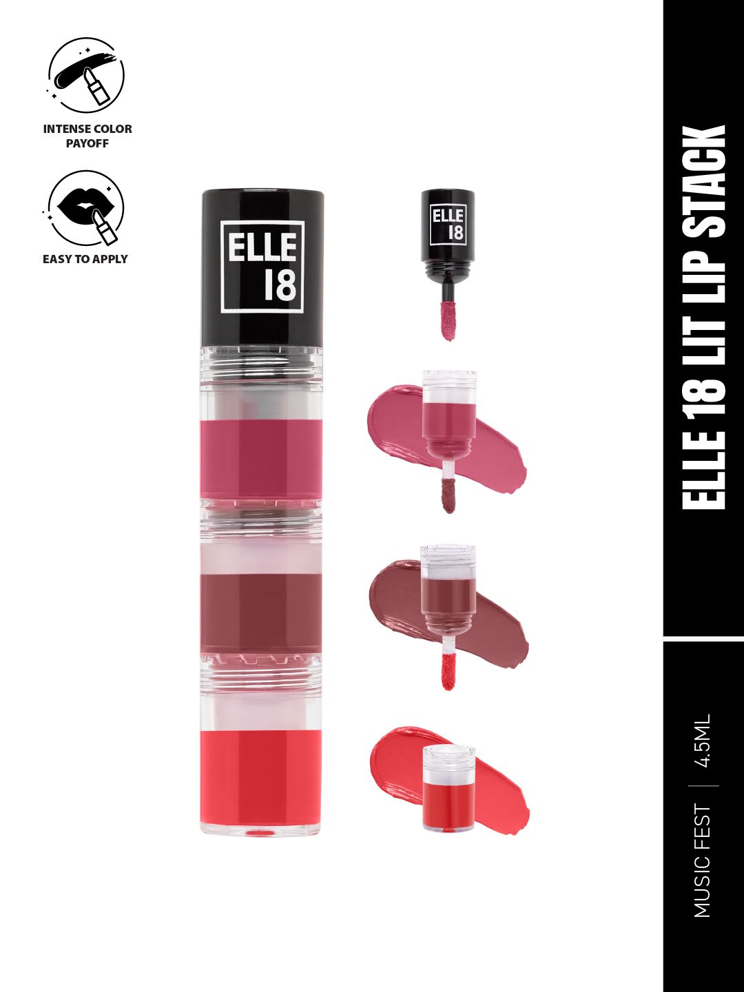 ELLE 18 Lit Lip Stack 3-in-1 Lipstick 4.5ml - Music Fest-picture-10