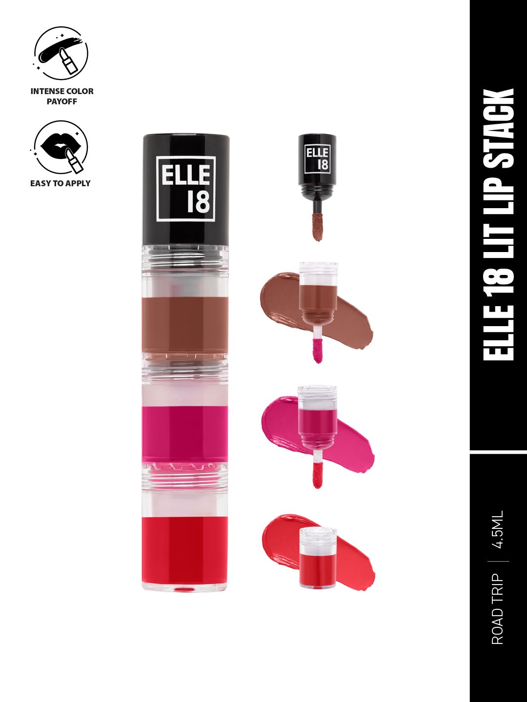 ELLE 18 Lit Lip Stack 3-in-1 Lipstick 4.5ml - Road Trip-picture-7