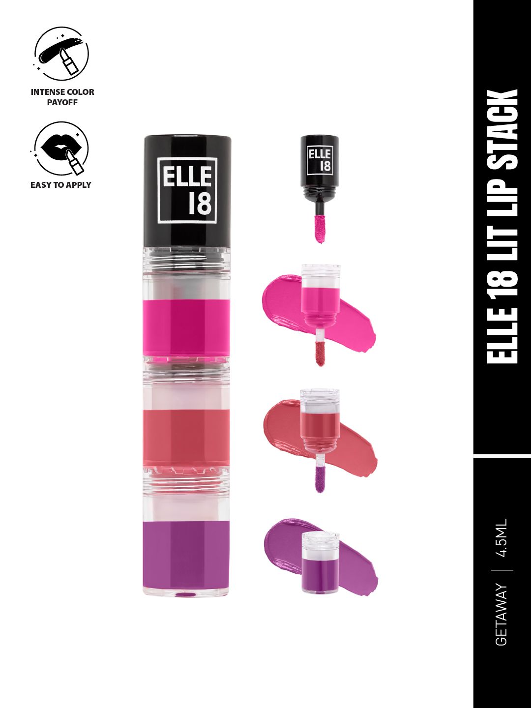 ELLE 18 Lit Lip Stack Matte Finish Lipstick 4.5ml - Getaway-picture-8