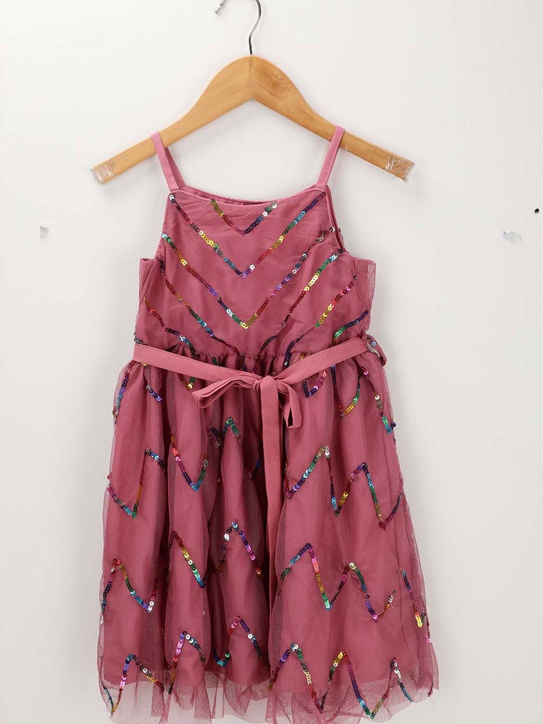 Cot'N Soft Girls Embellished Shoulder Strap Cotton A-Line Midi Dress-picture-56