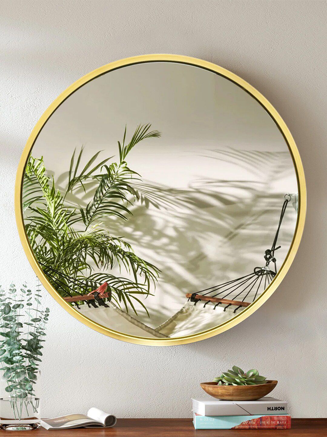 Art Street Gold Toned Framed Make-Up Wall Mirror-picture-37